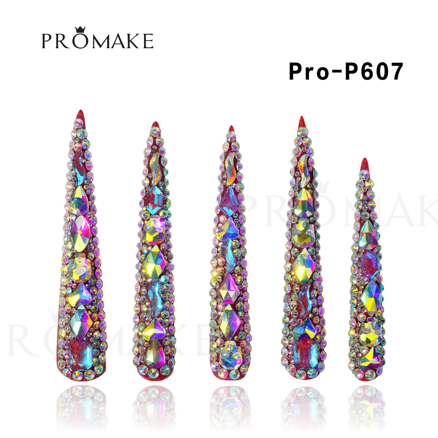 [NEW ARRIVAL] Promake Luxury - Very Super Long 79MM - P601-P610 - Custom Handmade Press On Nails 10PCS Reuseable Nails wtih Nail tools