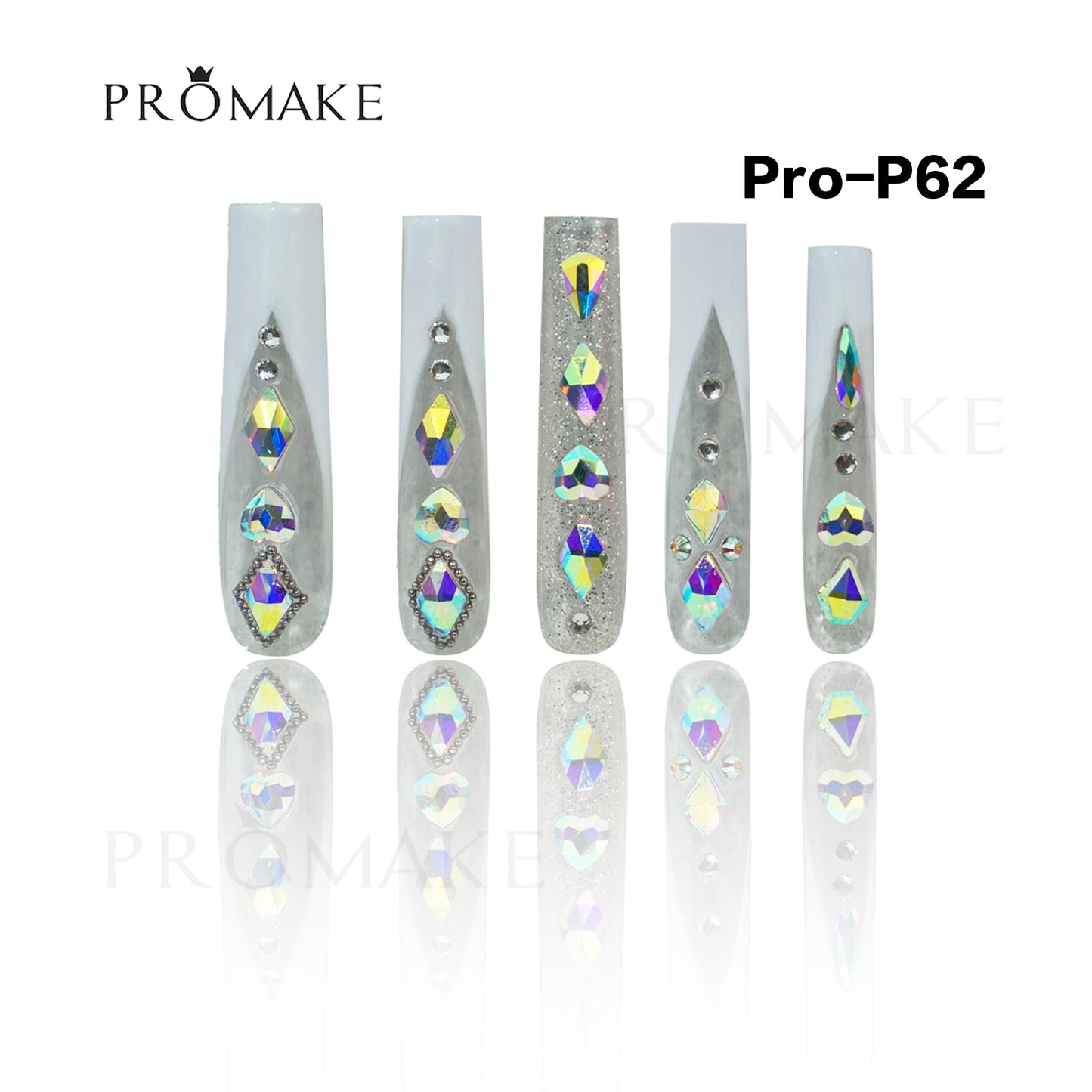 [NEW ARRIVAL] Promake Luxury - Super Long 54MM - P55-P73 - Custom Handmade Press On Nails 10PCS Reuseable Nails wtih Nail tools