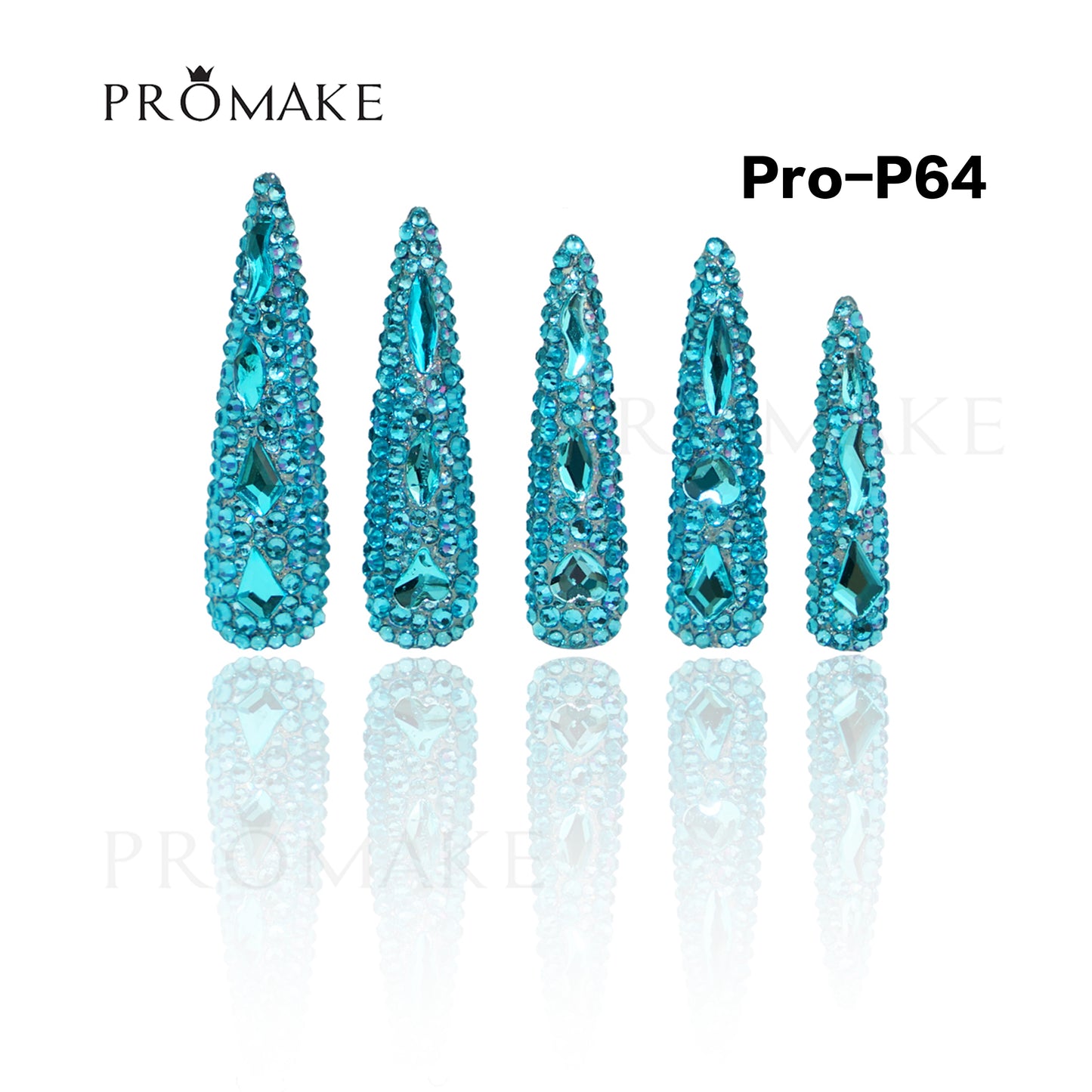 [NEW ARRIVAL] Promake Luxury - Super Long 54MM - P55-P73 - Custom Handmade Press On Nails 10PCS Reuseable Nails wtih Nail tools