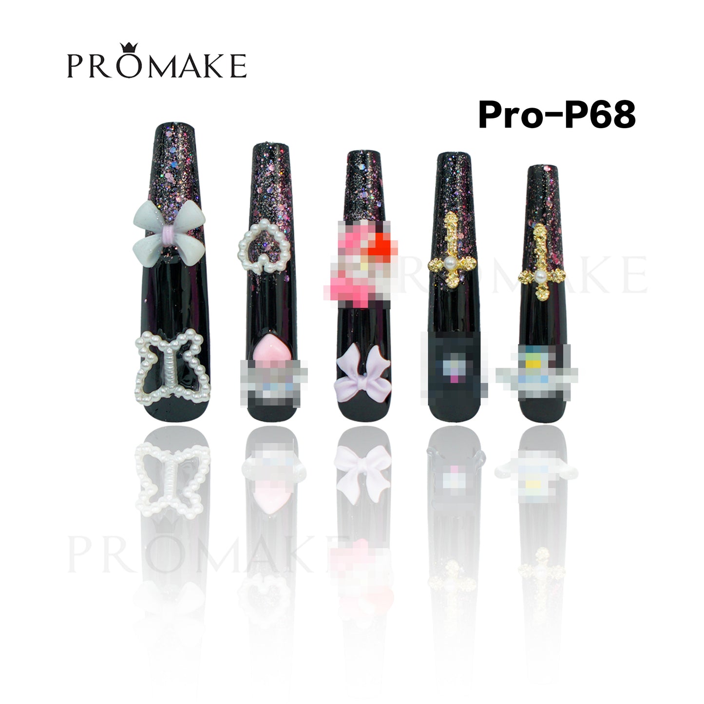 [NEW ARRIVAL] Promake Luxury - Super Long 54MM - P55-P73 - Custom Handmade Press On Nails 10PCS Reuseable Nails wtih Nail tools