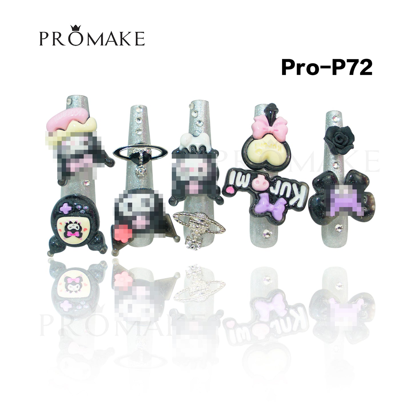 [NEW ARRIVAL] Promake Luxury - Super Long 54MM - P55-P73 - Custom Handmade Press On Nails 10PCS Reuseable Nails wtih Nail tools