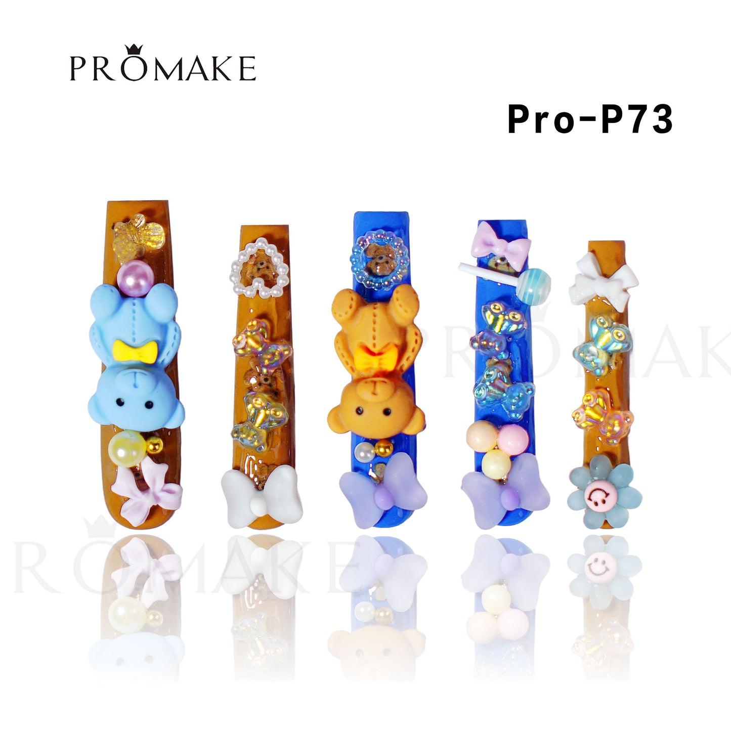 [NEW ARRIVAL] Promake Luxury - Super Long 54MM - P55-P73 - Custom Handmade Press On Nails 10PCS Reuseable Nails wtih Nail tools