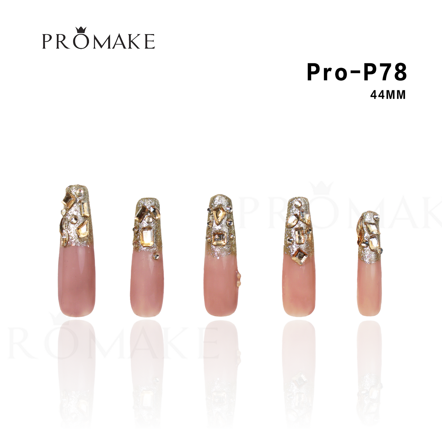 [NEW ARRIVAL] Promake Luxury - Super Long 44MM - P03-133-44mm - Custom Handmade Press On Nails 10PCS Reuseable Nails wtih Nail tools