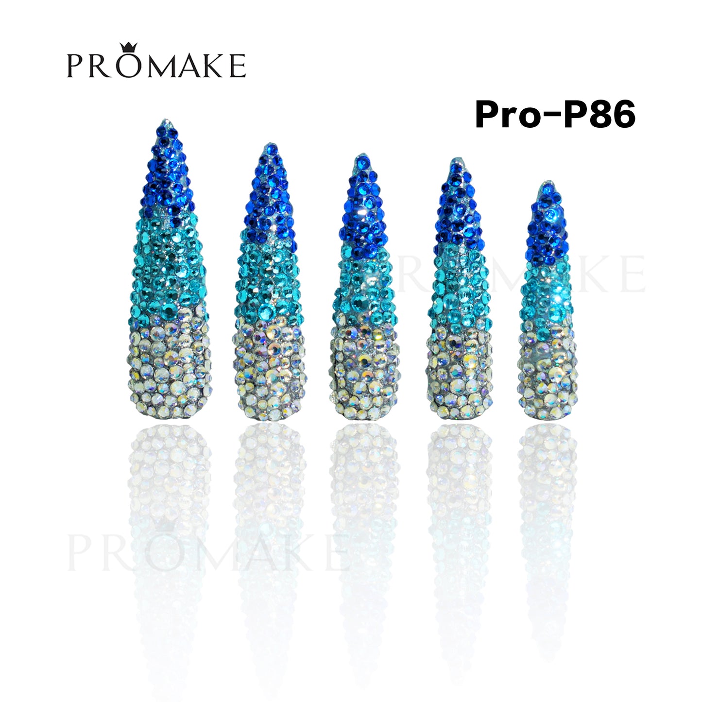 [NEW ARRIVAL] Promake Luxury - Super Long 54MM - P74-P92 - Custom Handmade Press On Nails 10PCS Reuseable Nails wtih Nail tools