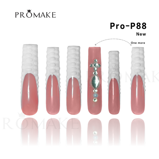 [NEW ARRIVAL] Promake Luxury - Super Long 54MM - P74-P92 - Custom Handmade Press On Nails 10PCS Reuseable Nails wtih Nail tools