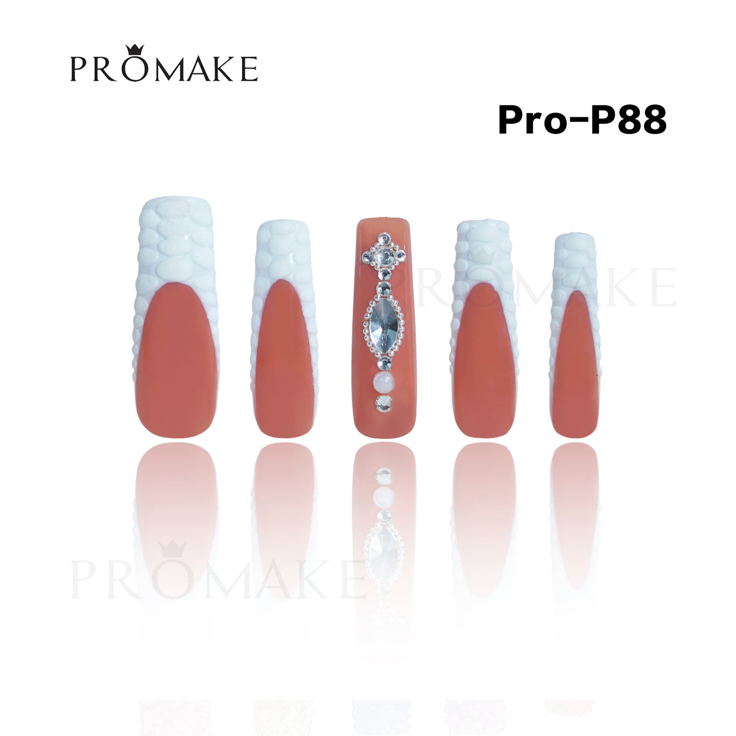 [NEW ARRIVAL] Promake Luxury - Super Long 54MM - P74-P92 - Custom Handmade Press On Nails 10PCS Reuseable Nails wtih Nail tools