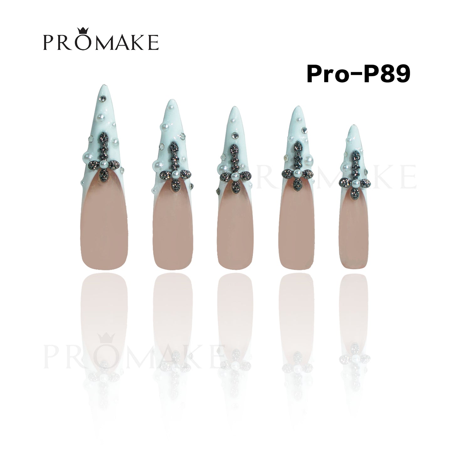 [NEW ARRIVAL] Promake Luxury - Super Long 54MM - P74-P92 - Custom Handmade Press On Nails 10PCS Reuseable Nails wtih Nail tools