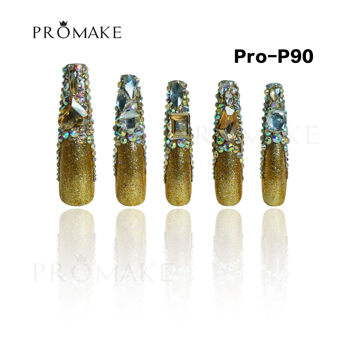 [NEW ARRIVAL] Promake Luxury - Super Long 54MM - P74-P92 - Custom Handmade Press On Nails 10PCS Reuseable Nails wtih Nail tools