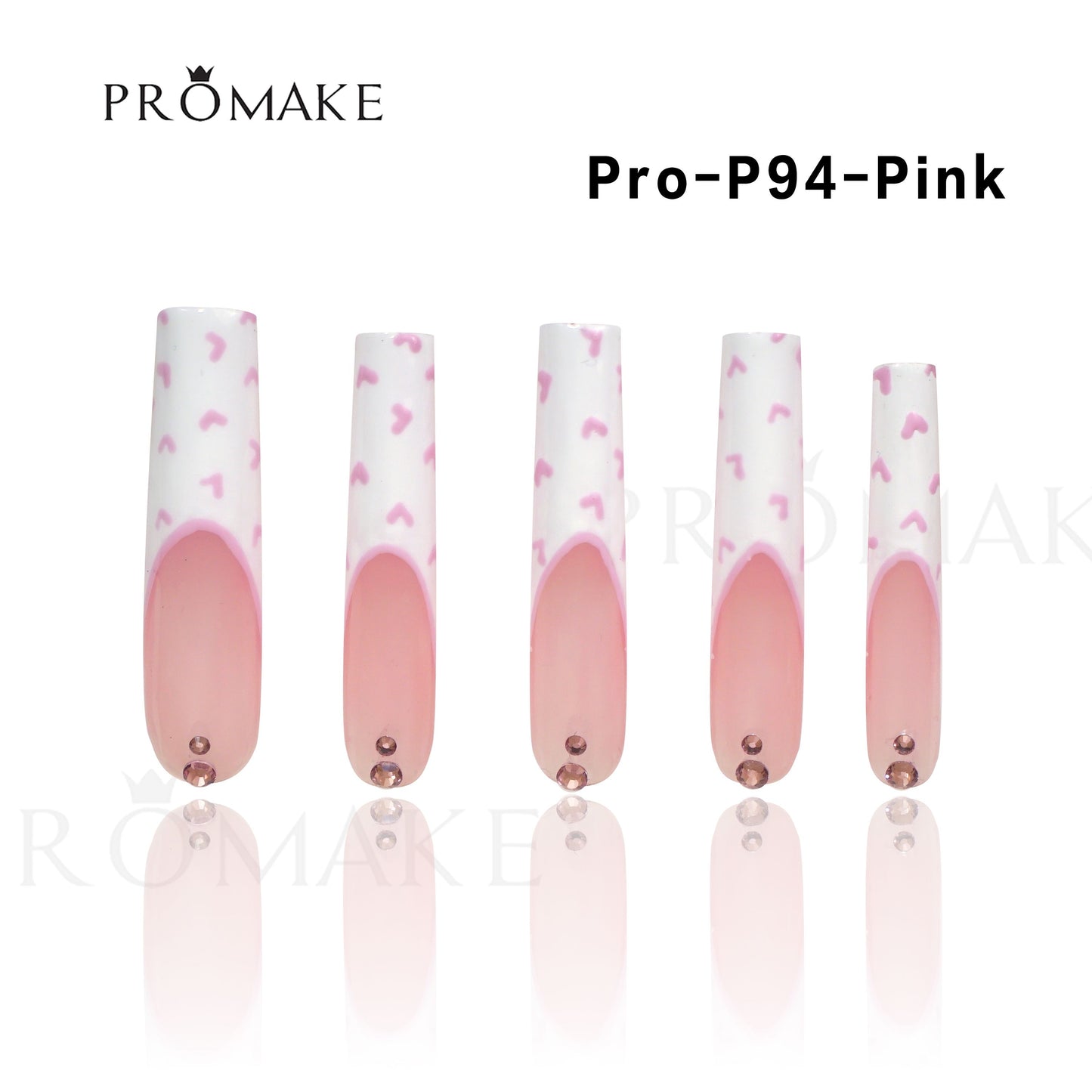 [NEW ARRIVAL] Promake Luxury - Super Long 54MM - P93-P108 - Custom Handmade Press On Nails 10PCS Reuseable Nails wtih Nail tools