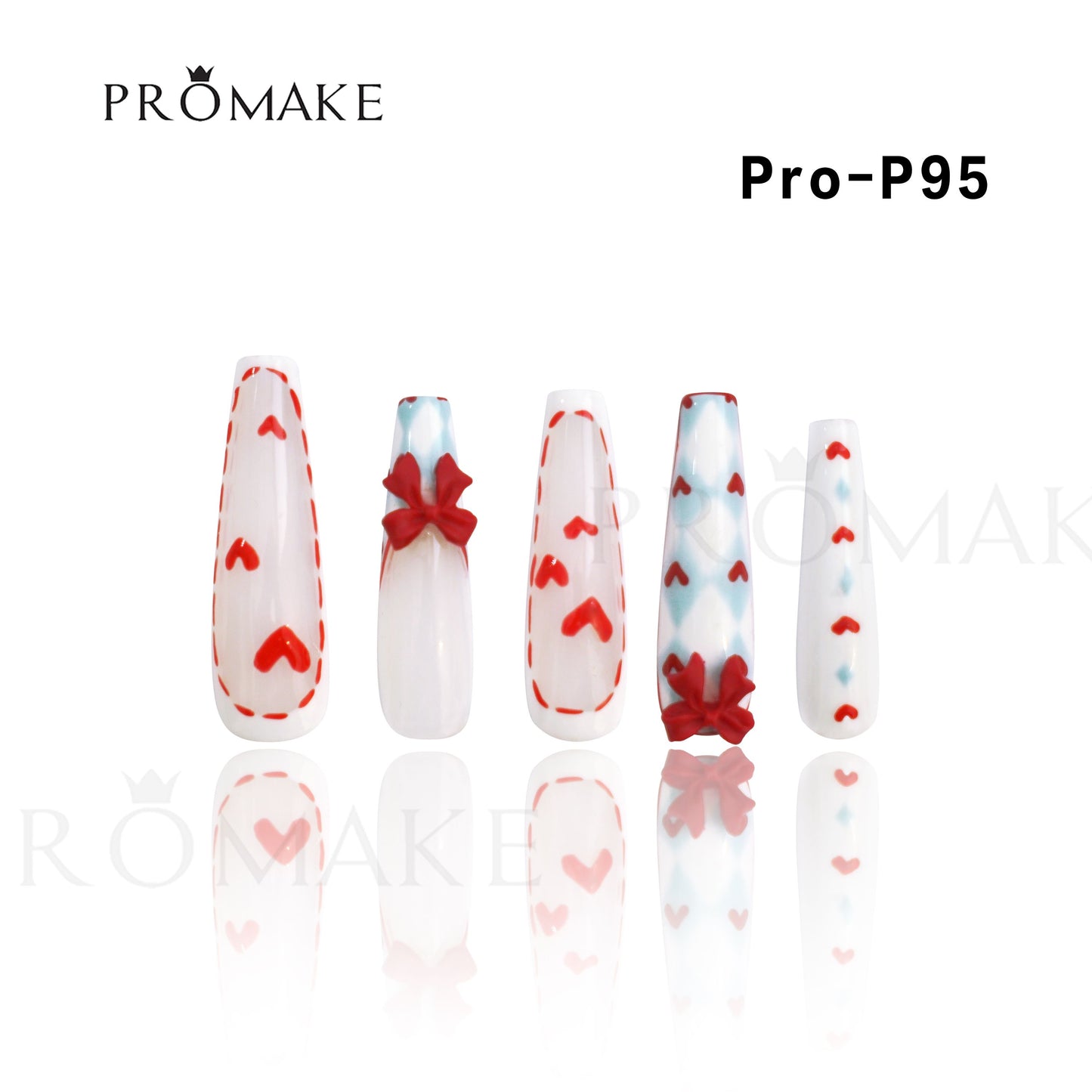 [NEW ARRIVAL] Promake Luxury - Super Long 54MM - P93-P108 - Custom Handmade Press On Nails 10PCS Reuseable Nails wtih Nail tools