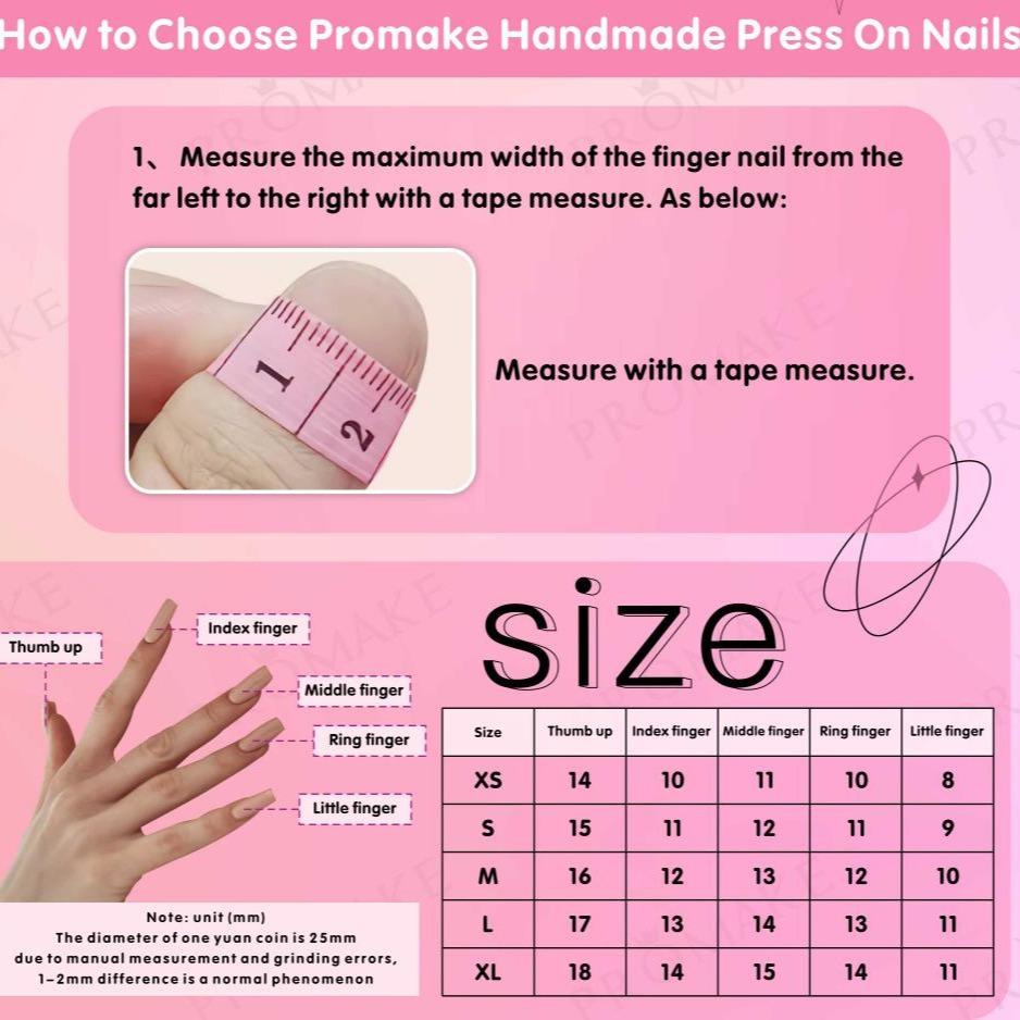 [Tiktok Living Mystery Boxes] Promake Handmade Press on Nails Boxes 10PCS Reuseable Nails wtih Nail tools
