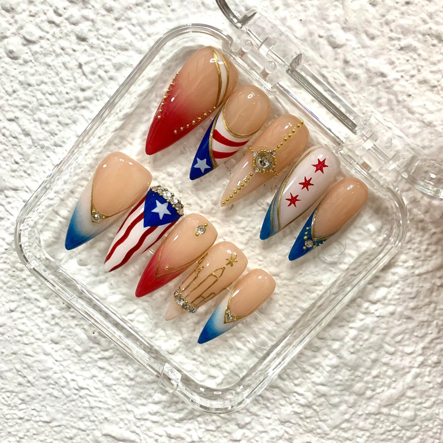 Promake Summer new design - Luxury Handmade Press On Nails, 2026 New Summer Nail ,beach nails,floral nails | long lasting/reuse,sumer limitetd