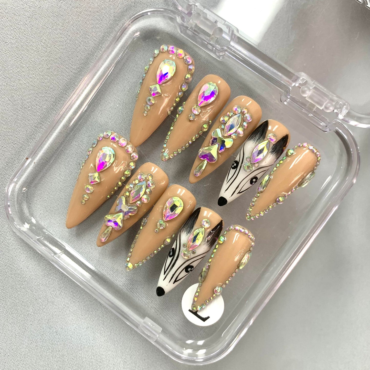 Promake 2026 New Summer Press-On Nails Collection| 100% Handmade Luxury Nails- Beach Ready Nails- Salon Nails at Home- Long Nail Set  with Art Designs & Care Tools - Ready to Gift - Size S-L