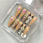 Promake 2026 New Summer Press-On Nails Collection| 100% Handmade Luxury Nails- Beach Ready Nails- Salon Nails at Home- Long Nail Set  with Art Designs & Care Tools - Ready to Gift - Size S-L