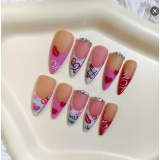 Handmade Press On Nails, Cute and Reusable Summer Accessory for Easy Nail Art, Stays Secure Through Sunscreen, Different Lengths, Elegant, Apply Fast, Secure Hold