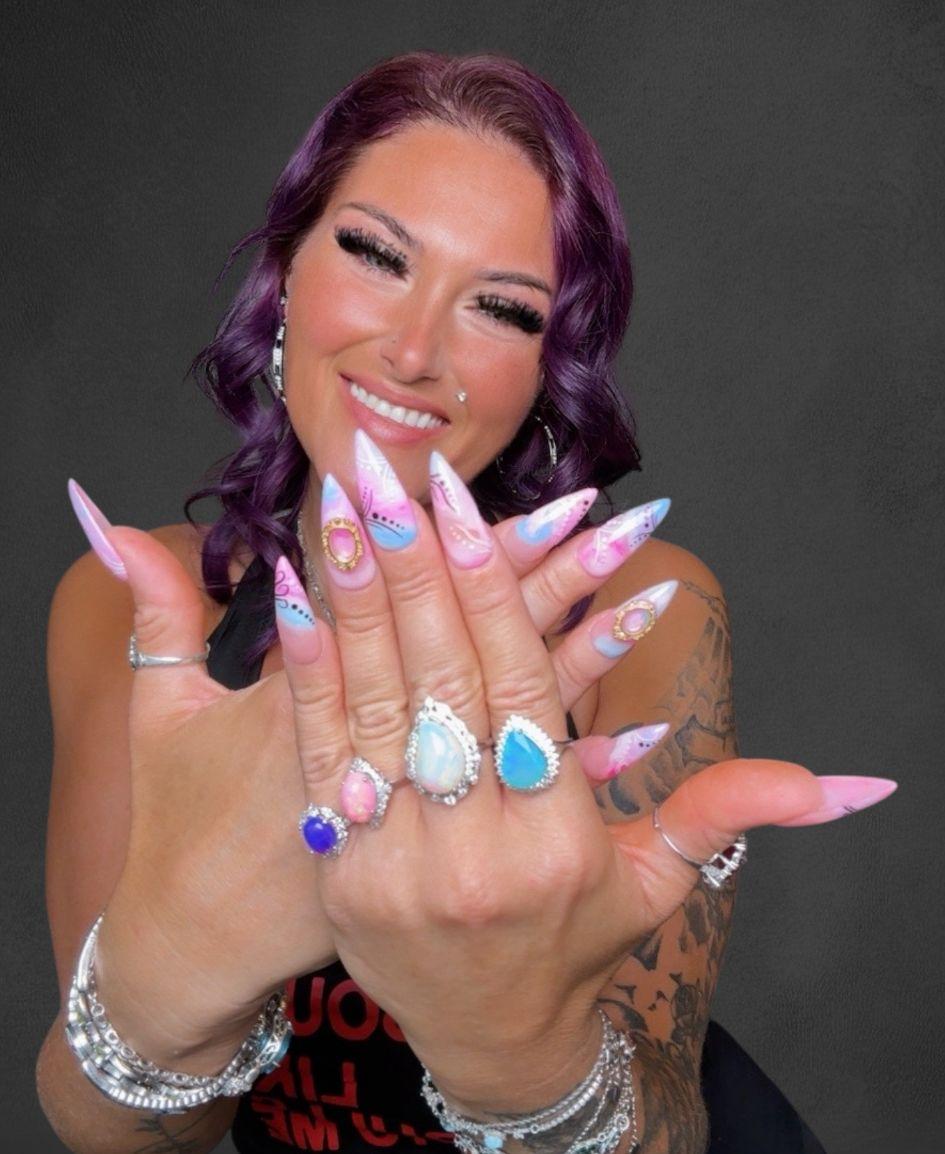Promake x Kymieann Luxury Nails 100% Handmade S-L Size with Tools Salon Quality Nail Art Care Exclusive Collab for Trendy Designs