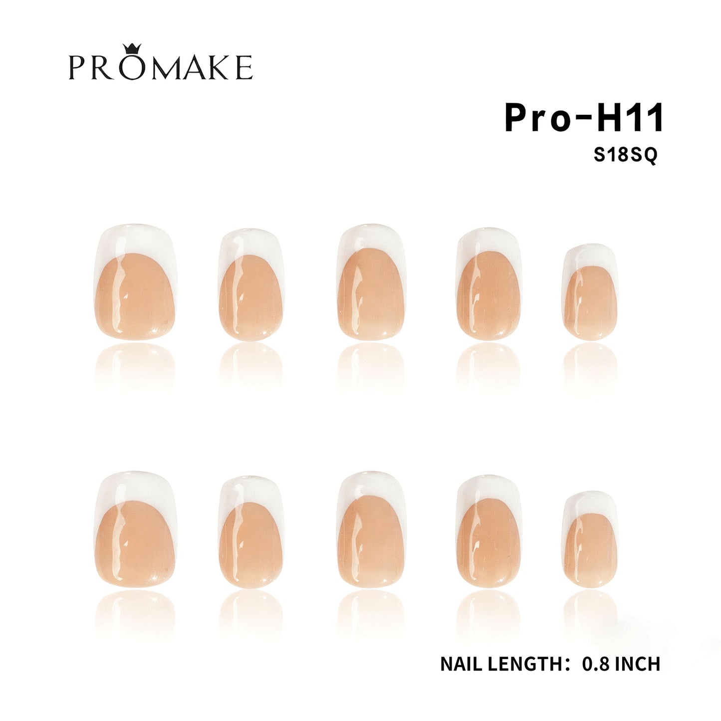 Promake Short Nails-  100% Handmade Luxury Nails-  Luxury Handmade Press on Nails-  Nail Art Nail Care-  With Nails Tools-0.7 Inch Length-  Children Nails