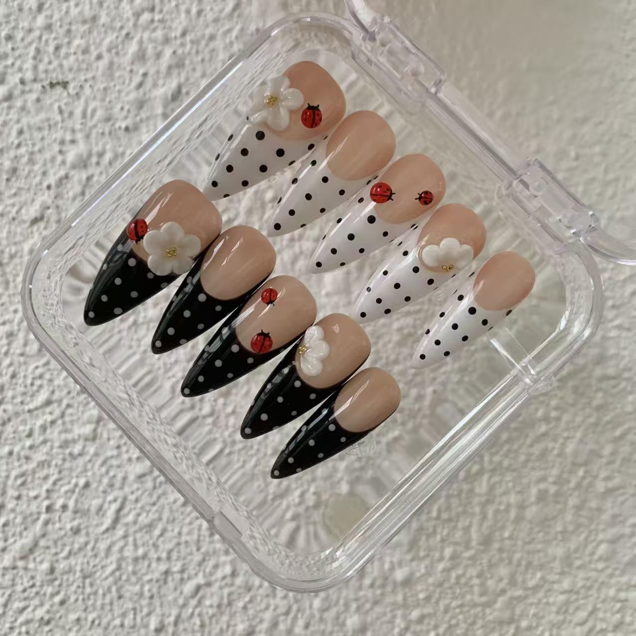 Promake Summer new design - Luxury Handmade Press On Nails, 2026 New Summer Nail ,beach nails,floral nails | long lasting/reuse,sumer limitetd