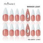 Promake New Trends- New Design- 100% Hand Made Nails- Press On Nails- Luxurious Nails- 10 PCS with Glue, Perfect for DIY Nail Art and Gifts-size -XS-XL
