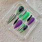 Promake Spooky Halloween Press On Nails, Pumpkin Ghost Bat Gothic False Nails Kit with Nail Glue & Nail Remover Liquid, Halloween Costume Nail Decor for Women & Girls