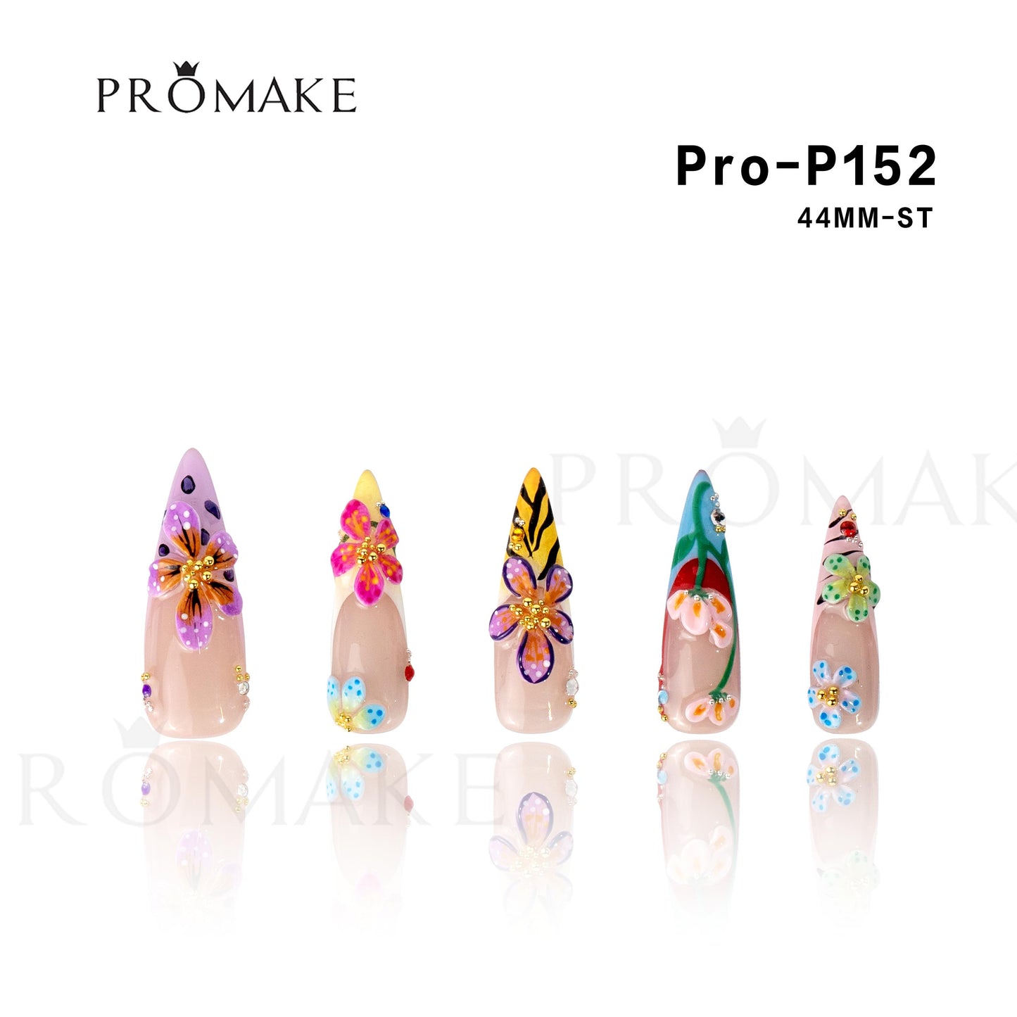 Promake Nails | XL Size | 100%Handmade Luxury Nails- Luxury Handmade Press on Nails-Nail Art Nail Care-With Nails Tools-Different Length