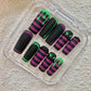 Promake Spooky Aesthetic Press On Nail Kit Set - Handmade Finish Decorative Nails, Reusable Secure Acrylic False Manicure with Tools, Various Sizes, Easy Wear Fashionable Gothic Styles for Women
