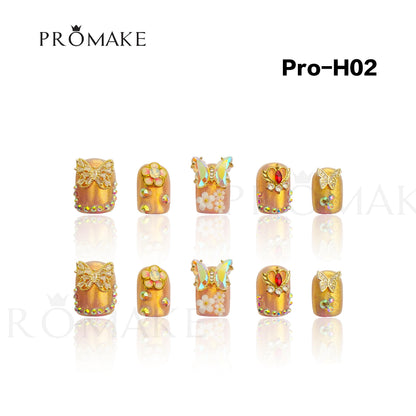 Promake Nails | XS Size | 100% Handmade Luxury Nails-  Luxury Handmade Press on Nails-Nail Art Nail Care-With Nails Tools-Different Length