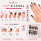 Promake KV02-L33ST-NV Handmade Press On Nails, Elegant Glossy Unisex Accessory, Beach Ready, Nail Art Tools, Different Lengths, No Dry Time, No UV Lamp, Stay Secure Through Sunscreen, Fashion Unisex