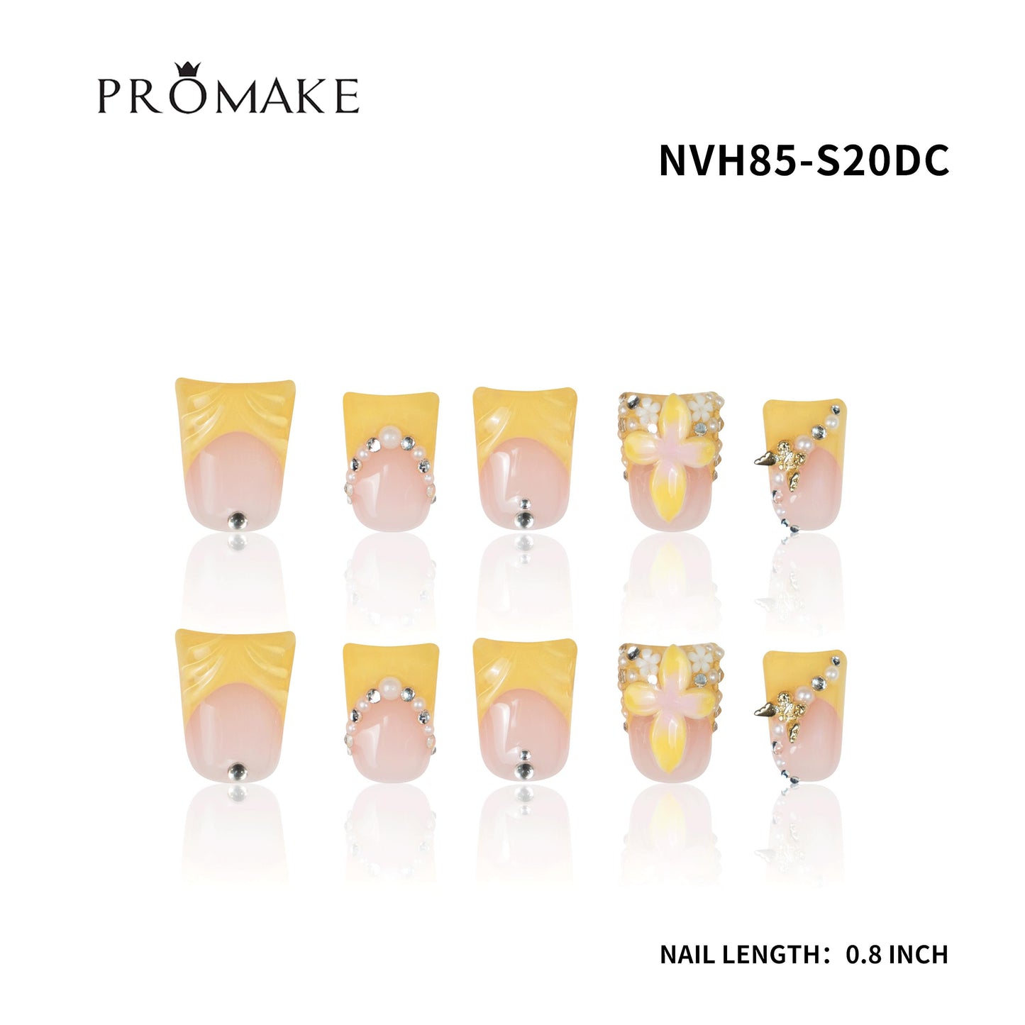 Promake New LD- Luxury Handmade Press on Nails-Nail Art Nail Care-With Nails Tools- 33MM Length Super Long Length - XS-XL Size
