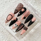 Promake | One Trending Luxury Handmade Press On Nails for Women, Reusable 3D Acrylic Fake Nails, Rhinestone & Unique Nail Art Designs, Multiple Shapes and Lengths, Ships from USA