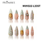 Promake Luxury Handmade Pressed On Decorative Fake Nails Extensions - 1.3 inches Rhinestone Nail Art, 33mm Super Long Length, S-L Sizes, Single Item