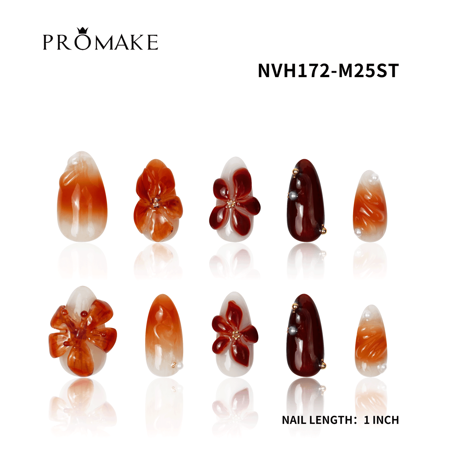 Promake New Drops 3 - New Luxury Handmade Press on Nails-Unique Design-High Quality Nails - With 2 Sets Nails Tools-XS-XL Size（副本）（副本）