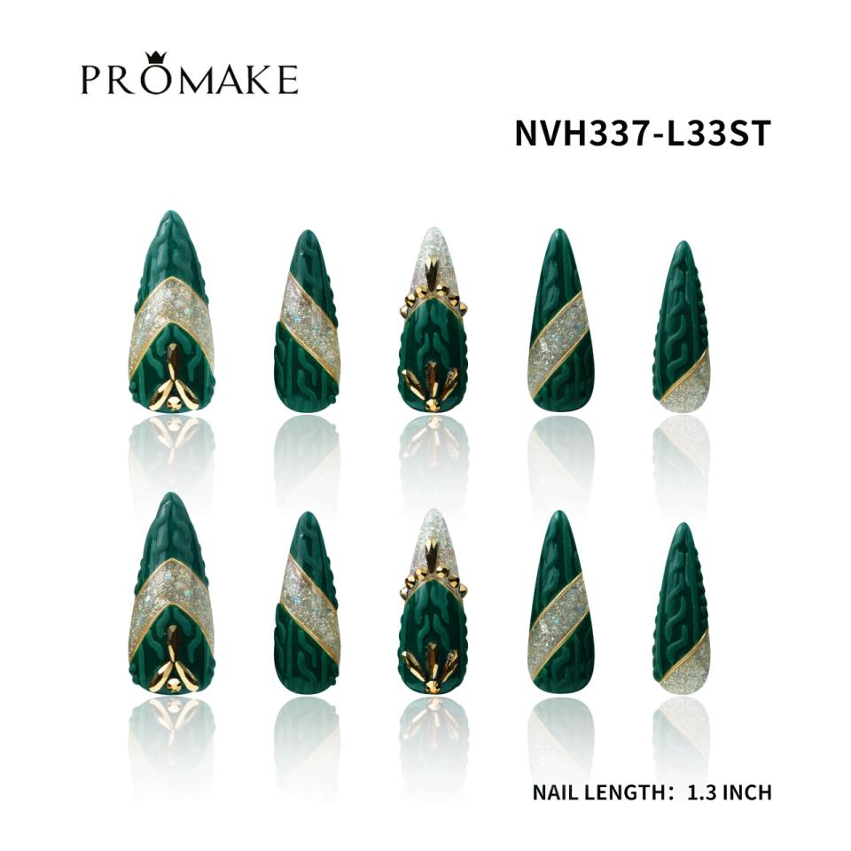 PROMAKE MUST HAVE LD- NEW Girl MUST HAVE- Luxury Handmade Press on Nails-Nail Art Nail Care-With Nails Tools- 33MM Length Super Long Length - XS-XL Size