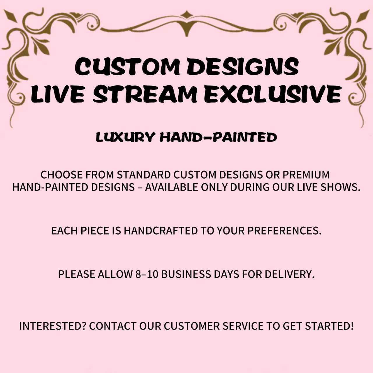 Promake Luxury Hand-Painted Handmade Matte Stiletto Nails - Customizable Shape, Color, Ornaments, Length, Crafted to Your Specifications