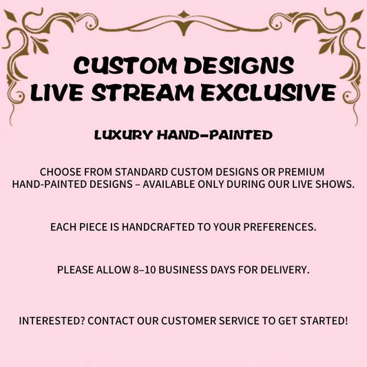 Promake Luxury Hand-Painted Handmade Matte Stiletto Nails - Customizable Shape, Color, Ornaments, Length, Crafted to Your Specifications