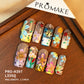 Promake Symphony Collection – Luxury Handmade 3D Floral Butterfly Press-On Nails | Artistic Reusable False Nails Set with Crystals & Gems | 10 PCS with Glue | Elegant DIY Nail Art Gift – Sizes XS–XL