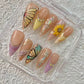 Promake Summer new design - Luxury Handmade Press On Nails, 2026 New Summer Nail ,beach nails,floral nails | long lasting/reuse,sumer limitetd
