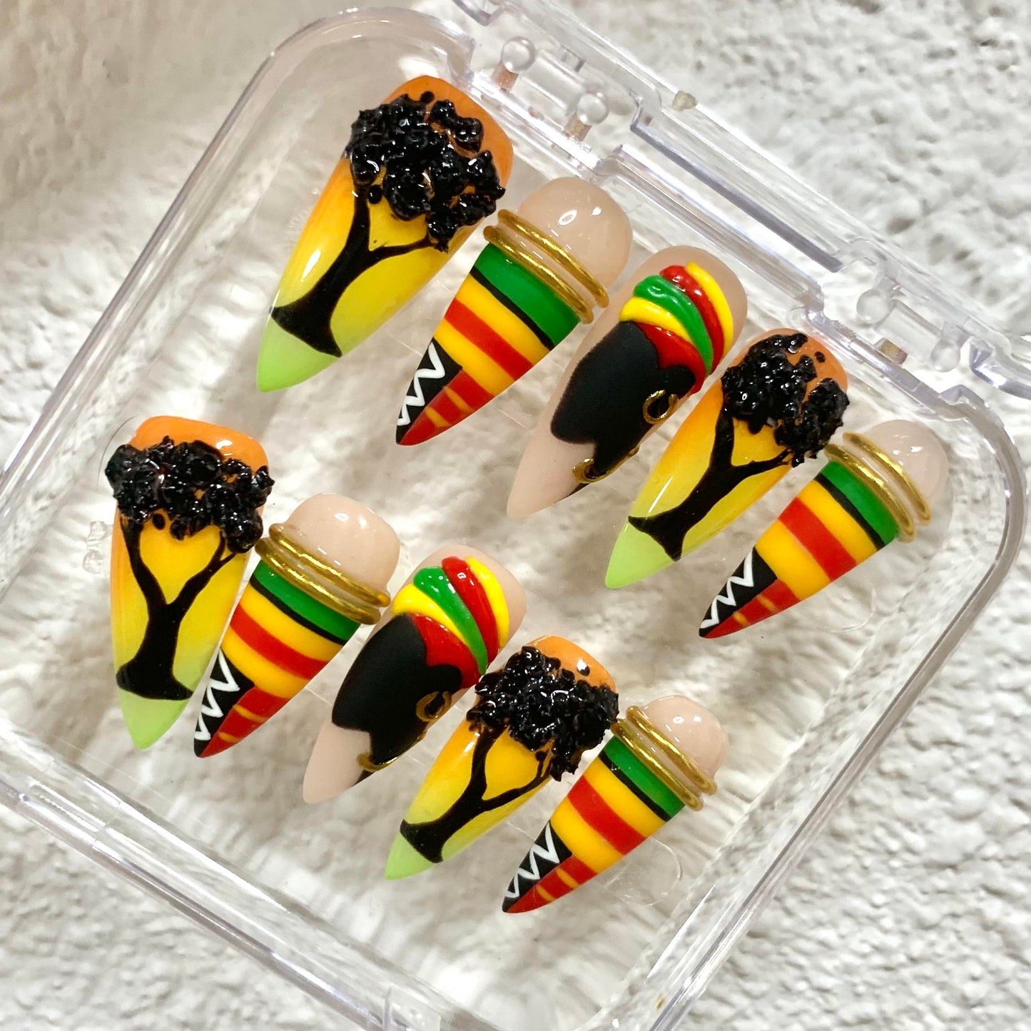 Promake Juneteenth Celebration Press-On Nails – Honor Freedom & Equality | Black History Month Gift