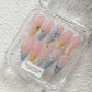 Promake H1074-L33ST Handmade Press On Nails, Summer Beach Ready, Nail Inspo Name Accessory