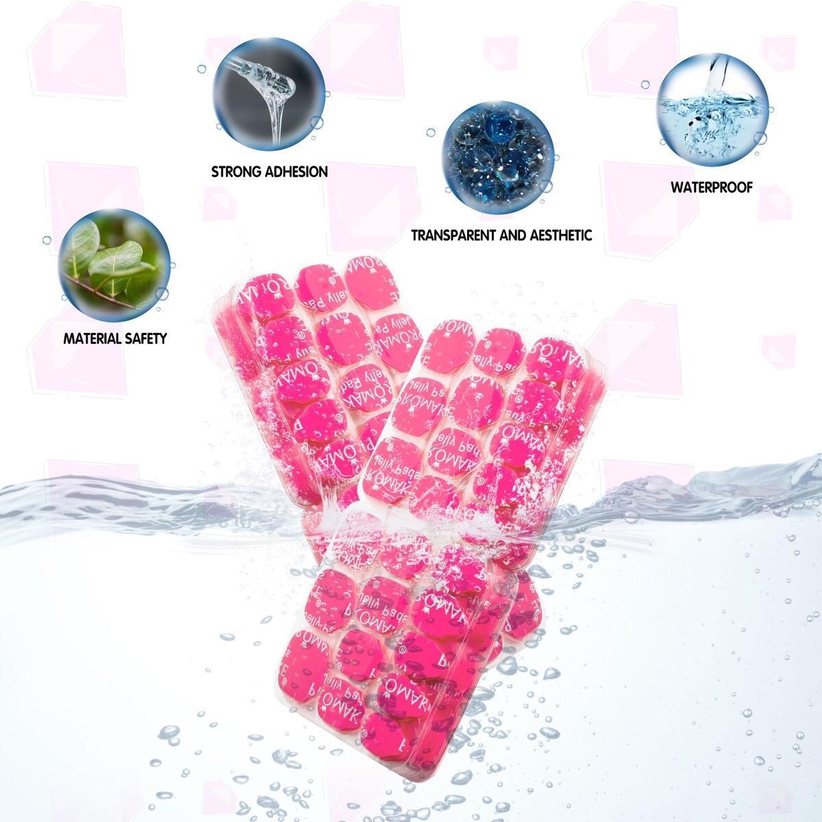 Promake Upgraded Jelly Pads for Press on nails Glue Tabs Waterproof  Breathable Double-sided Nail Glue Stikers-20 Pcs- High Quality