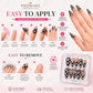 Promake H933-L33ST Handmade Press On Nails, Elegant Glossy Unisex Accessory, Beach Ready, Nail Art Tools, Different Lengths, No Dry Time, No UV Lamp, Stay Secure Through Sunscreen, Fashion Unisex