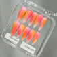 Promake 2026 New Summer Press-On Nails Collection| 100% Handmade Luxury Nails- Beach Ready Nails- Salon Nails at Home- Long Nail Set  with Art Designs & Care Tools - Ready to Gift - Size S-L