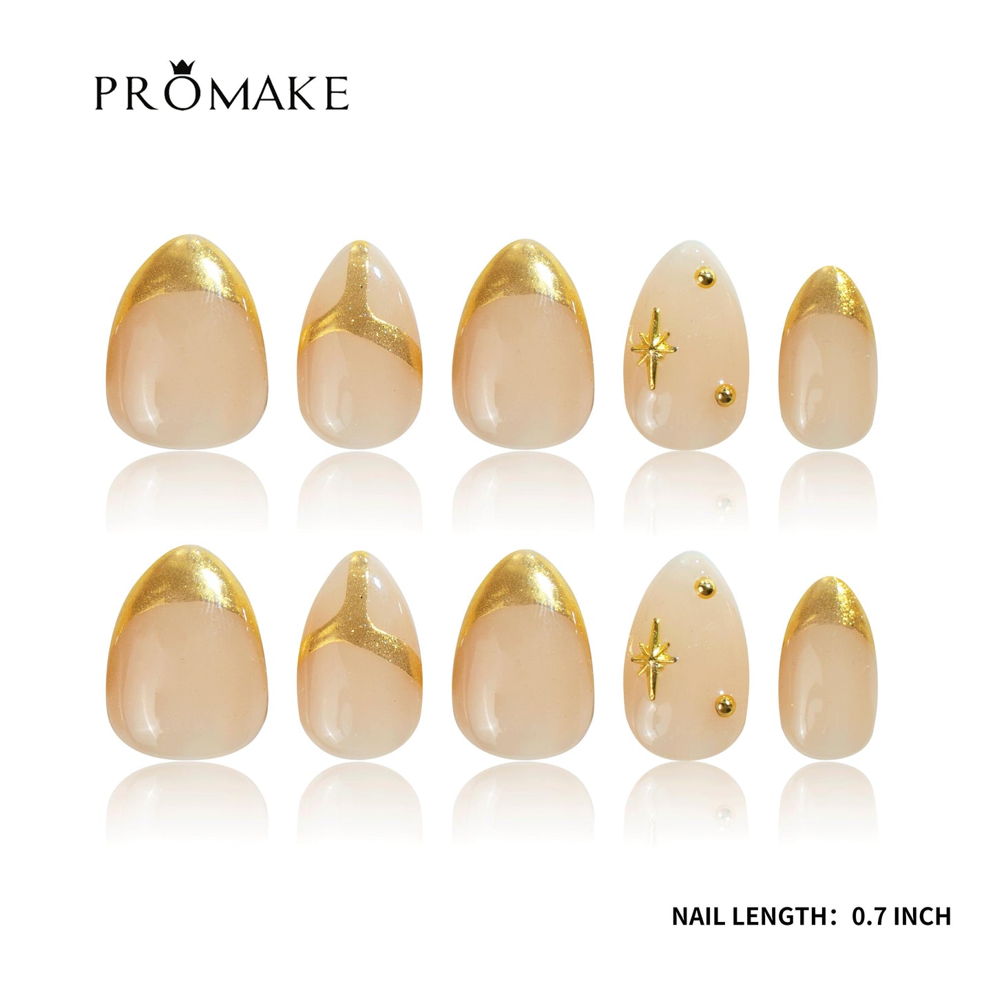 Promake Short Nails-  100% Handmade Luxury Nails-  Luxury Handmade Press on Nails-  Nail Art Nail Care-  With Nails Tools-0.7 Inch Length-  Children Nails