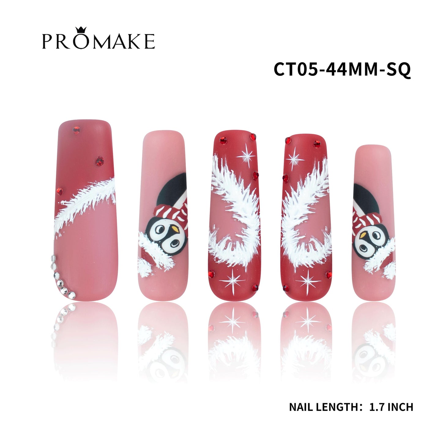 Promake Angel Christmas Collection-  Luxury Handmade Press on Nails-Nail Art Nail Care-With Nails Tools- Different Length  - S-L Size
