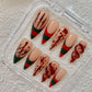 Promake Spooky Aesthetic Press On Nail Kit Set - Handmade Finish Decorative Nails, Reusable Secure Acrylic False Manicure with Tools, Various Sizes, Easy Wear Fashionable Gothic Styles for Women