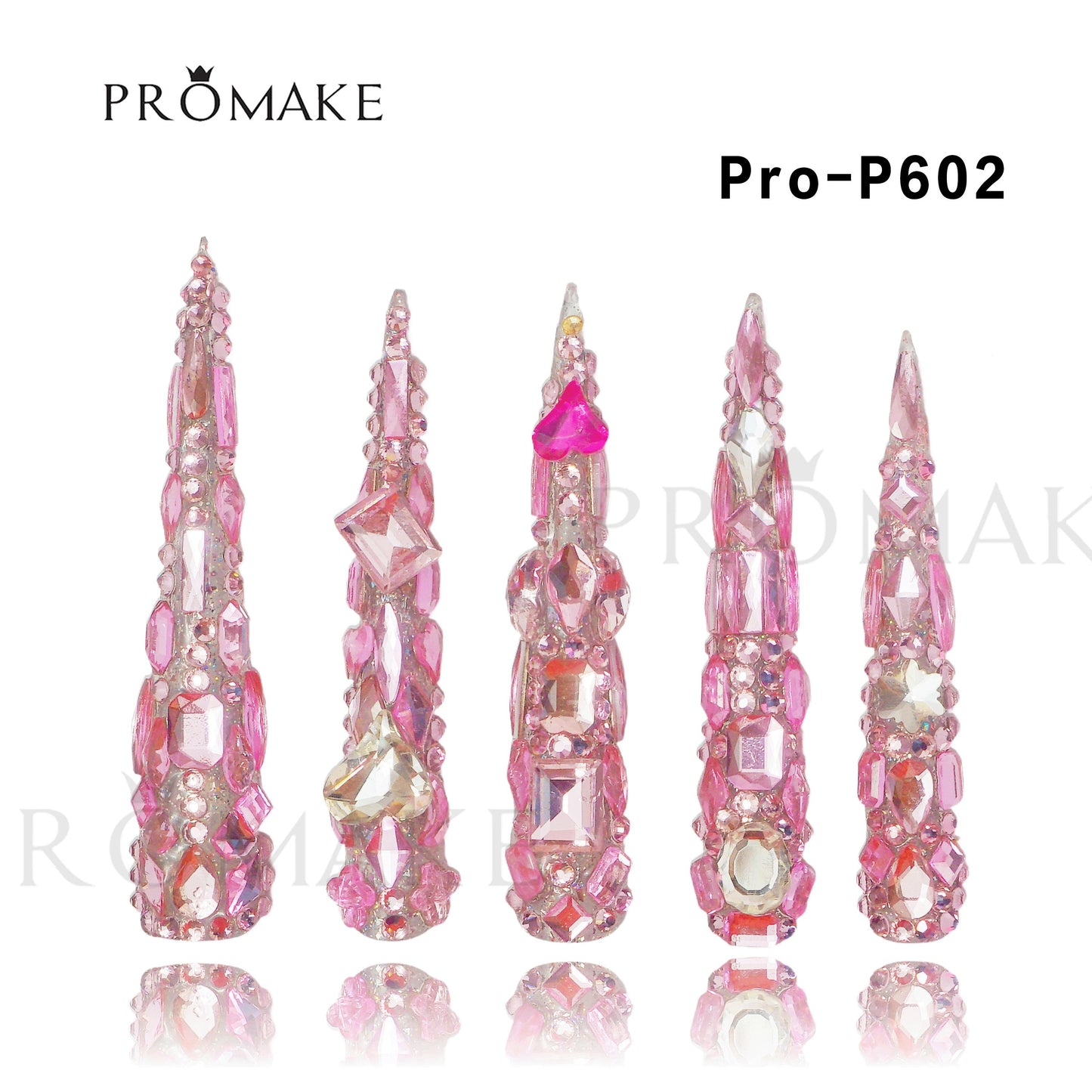 Promake Queen Nails-  78MM-  Extra Long Luxury Handmade Press on Nails-  Nail Art Nail Care-With Nails Tools-  78MM Length Super Long Length -  S-L Size