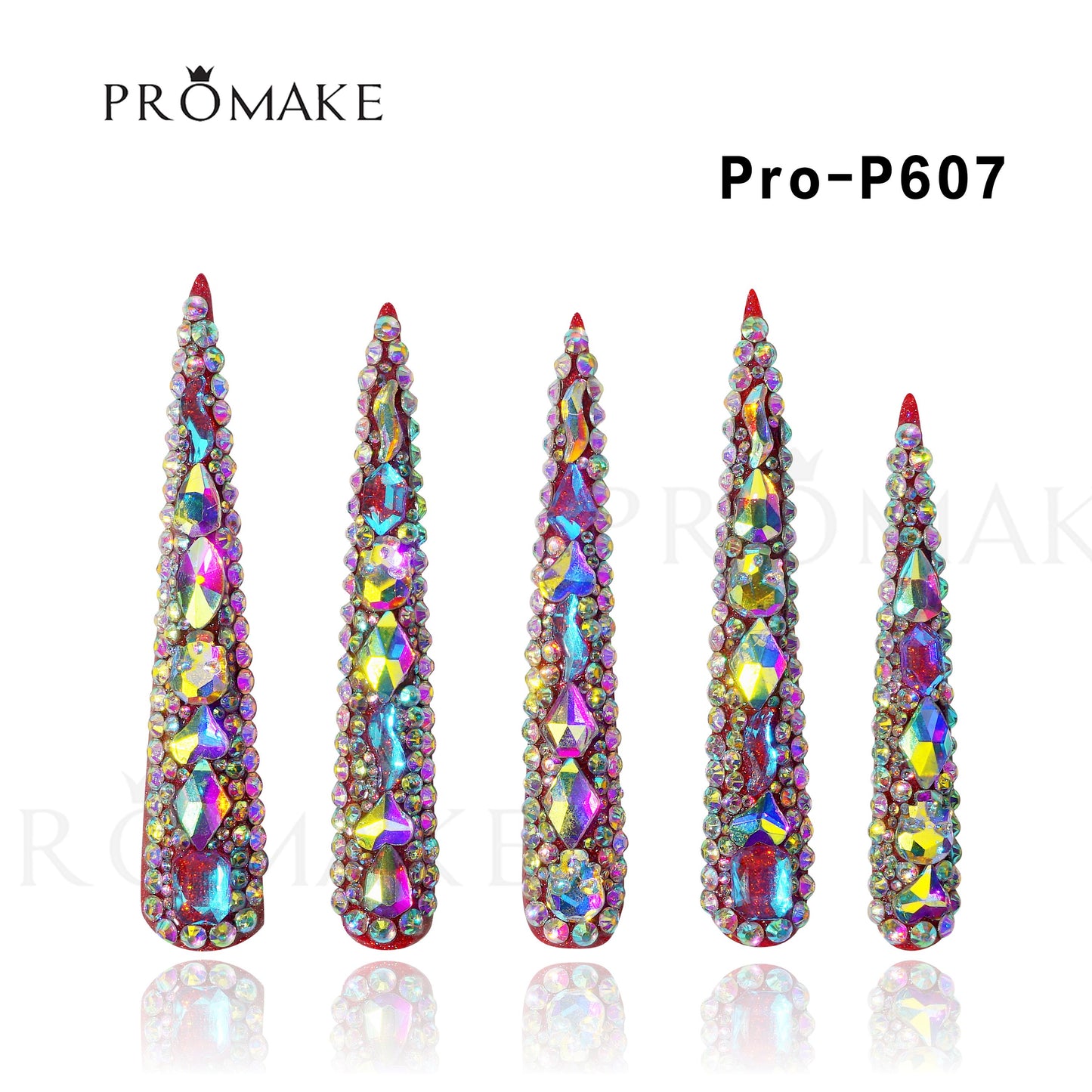 Promake Queen Nails-  78MM-  Extra Long Luxury Handmade Press on Nails-  Nail Art Nail Care-With Nails Tools-  78MM Length Super Long Length -  S-L Size