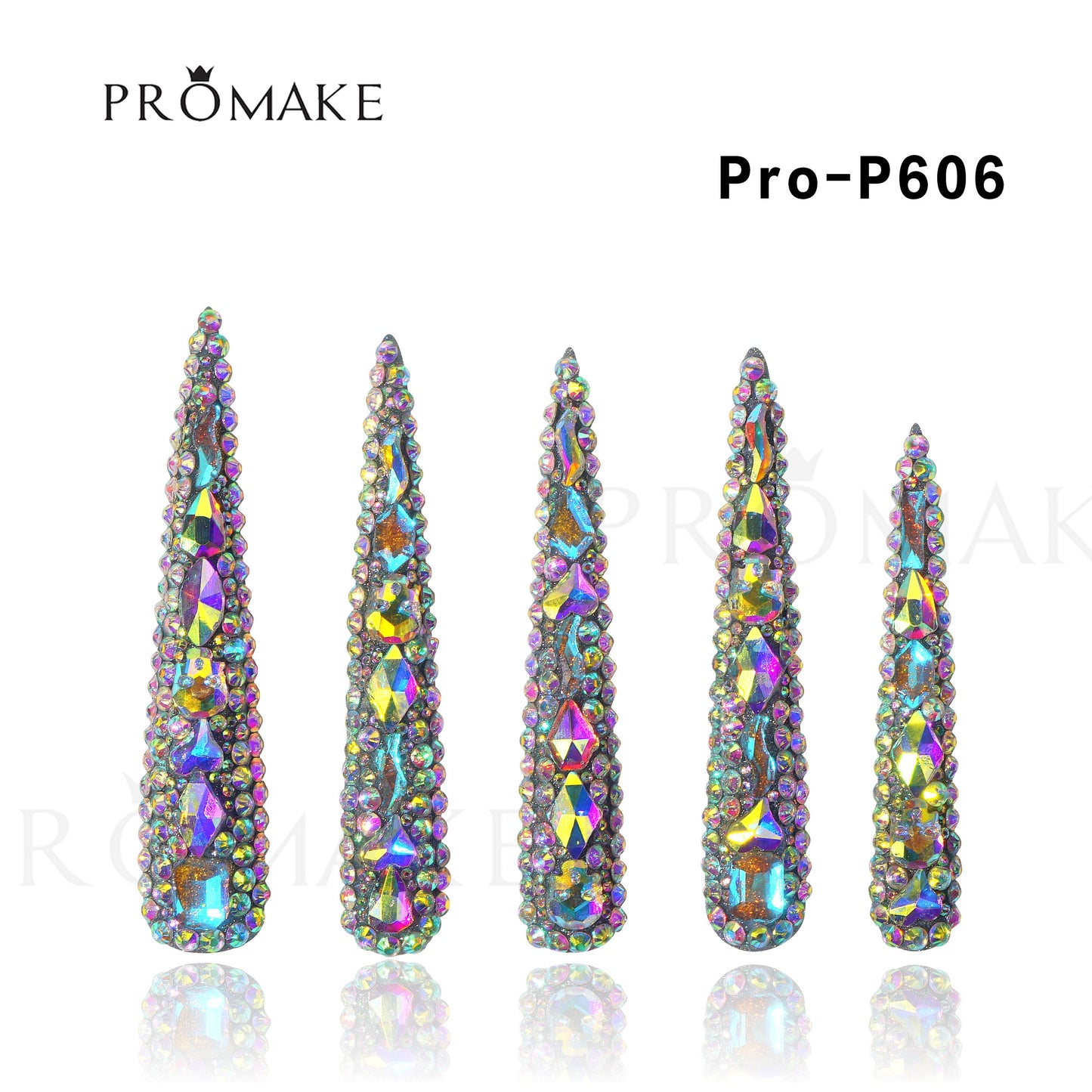 Promake Queen Nails-  78MM-  Extra Long Luxury Handmade Press on Nails-  Nail Art Nail Care-With Nails Tools-  78MM Length Super Long Length -  S-L Size