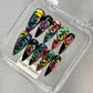 Promake Rose Cat Eye Luxury Handmade 33MM Acrylic Press On Nails Multi Pack - Customized with Art Designs & Care Tools, Long-Lasting S-XL Size Premium Ready-to-Gift Set (Custom Order Confirmation Required), Customized Nails