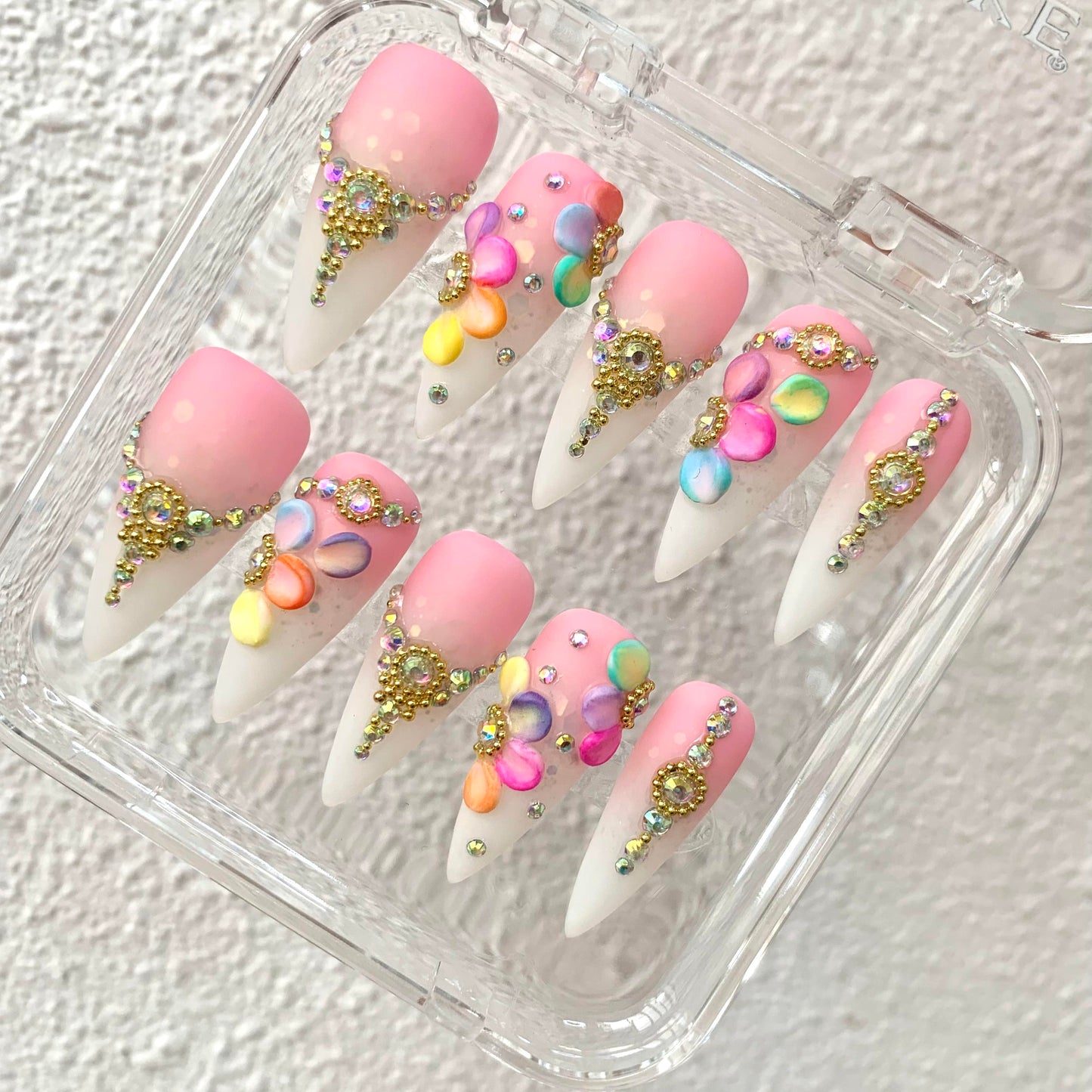 Promake Summer new design - Luxury Handmade Press On Nails, jelly nails、blush nails、USA design | 2026 New Summer Nail ,beach nails,floral nails | long lasting/reuse,sumer limitetd